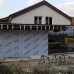 Fassade wird montiert